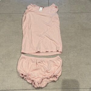 Eberjey Pale Pink Ruffle Tank and Bloomers Pajama Set